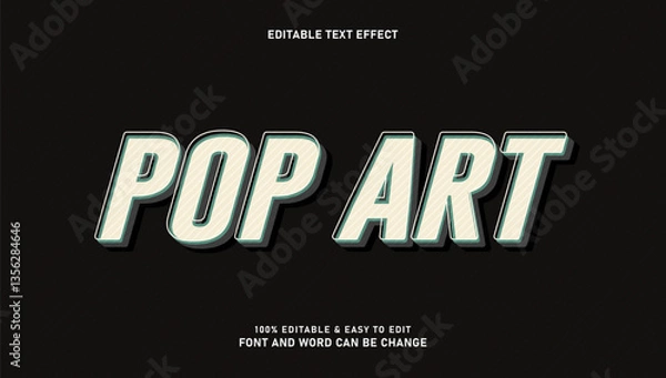 Fototapeta Editable pop art text effect