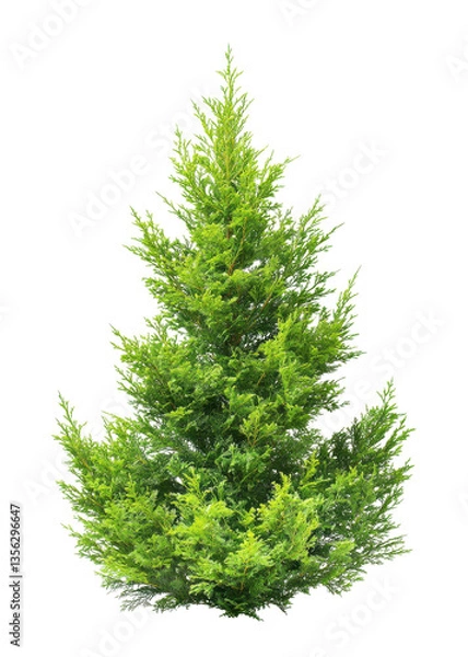 Obraz Arborvitae tree isolated on white