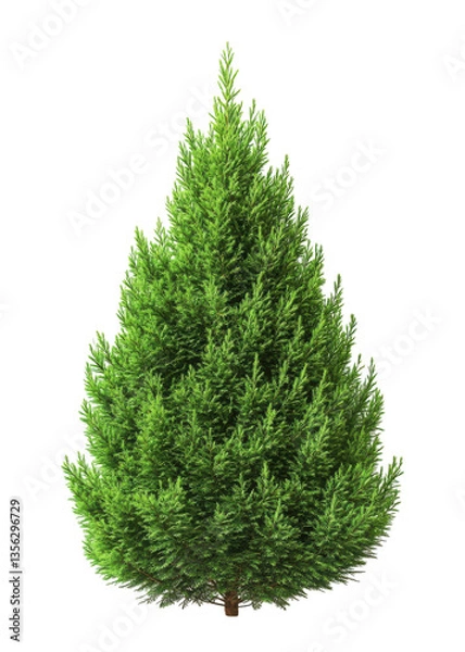 Obraz Arborvitae tree isolated on white