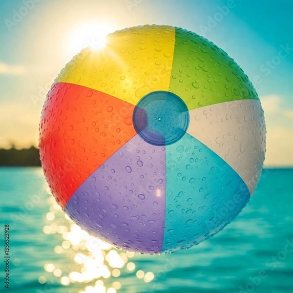 Obraz colorful beach ball
