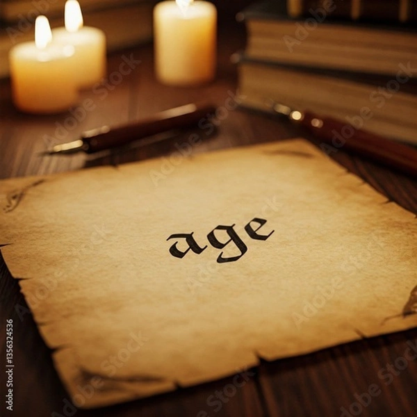 Obraz old book and candle