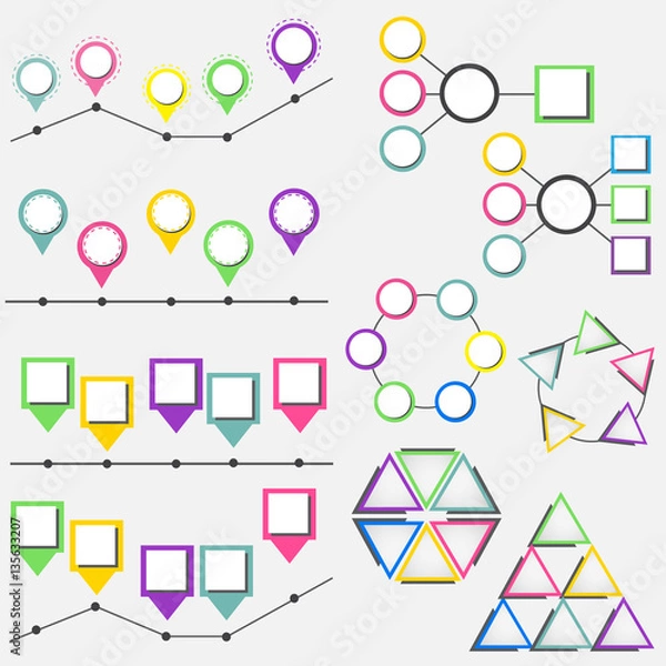 Obraz Vector illustration infographics collection