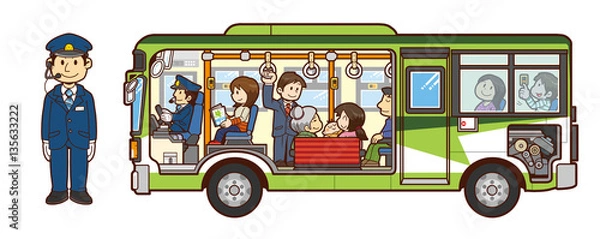 Obraz バスと車掌さん