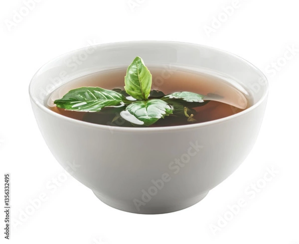 Obraz bowl of fresh basil soup