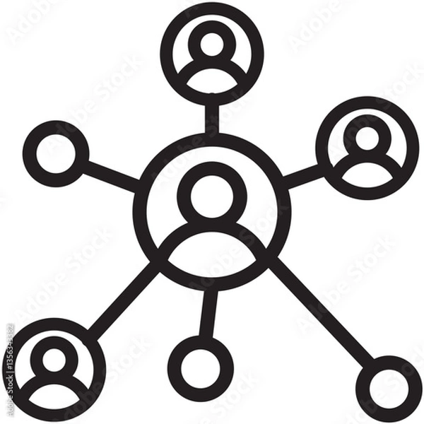 Fototapeta Network Connection Icon