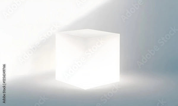 Fototapeta Minimal geometric white light background abstract design. vector EPS10.