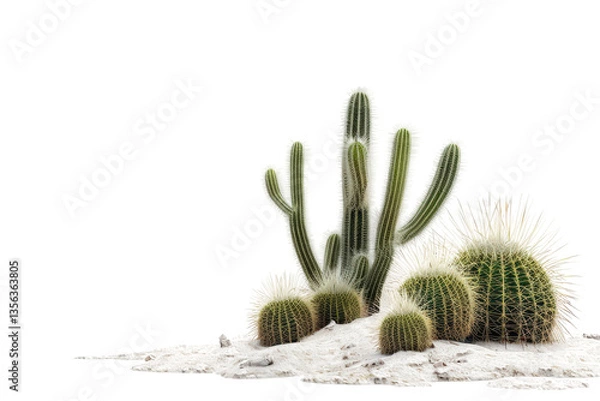 Obraz Hardy cactus plants thriving in the harsh desert environment.