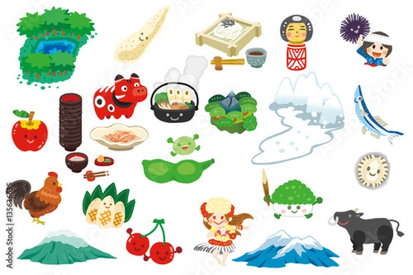 Obraz 東北地方の名産品