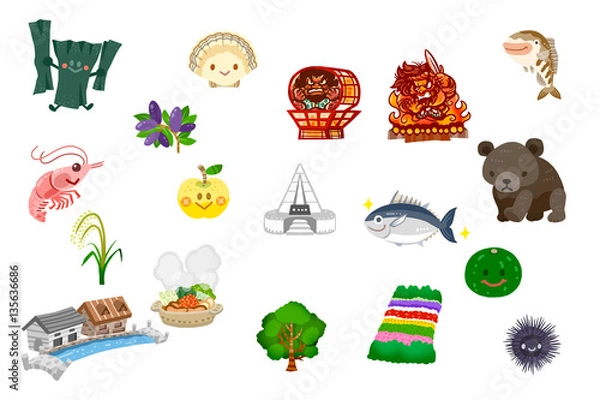 Obraz 北海道西の名産品