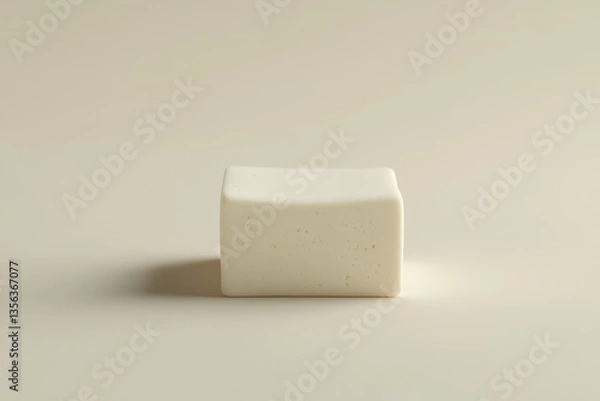 Fototapeta A minimalistic photo of a white rectangular shaped object