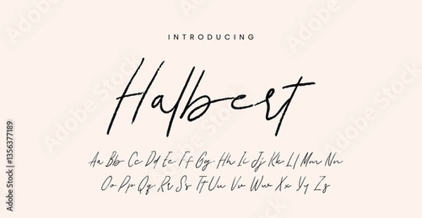 Fototapeta Hilbert-Modern Hand Lettered Font