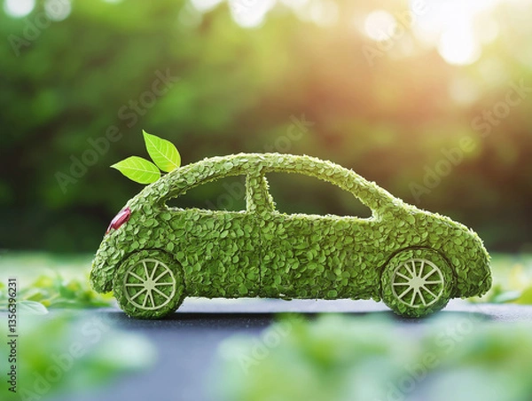 Obraz Eco car ,Good environment,Energy saving