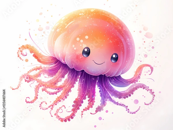 Fototapeta Smiling Jellyfish Art