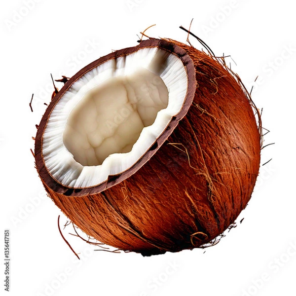 Obraz coconut on a white background