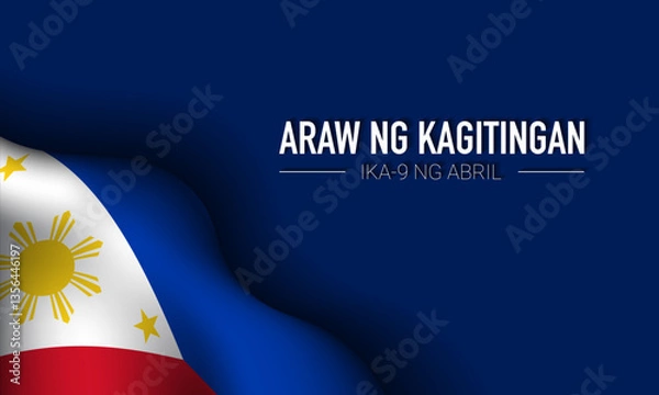 Obraz Day of Valor Greeting Card Template Design.