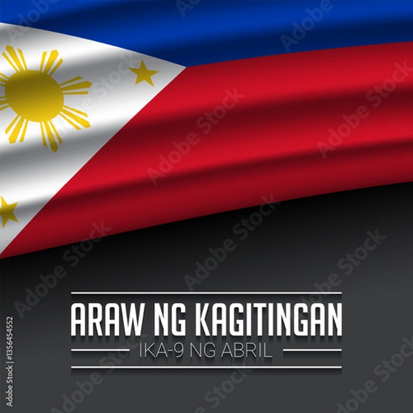Obraz Celebrate Araw ng Kagitingan Template Design.