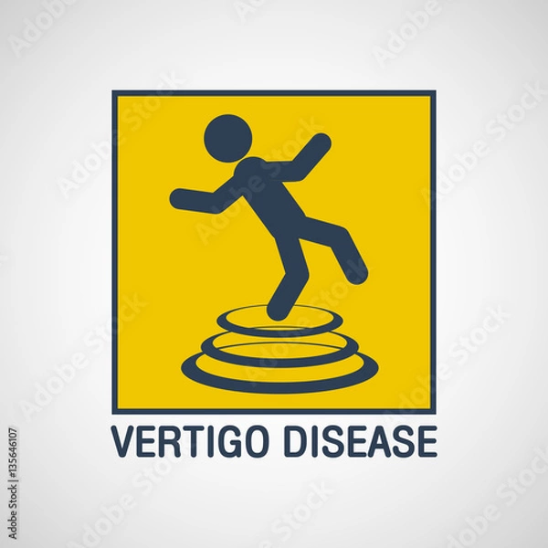 Obraz Vertigo disease logo vector icon design