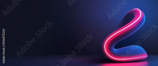 Fototapeta Neon abstract shape
