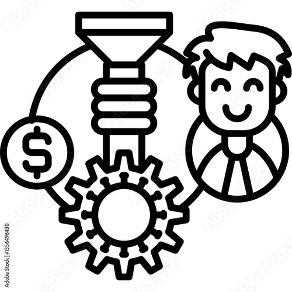 Fototapeta Funnel Icon Vector Element