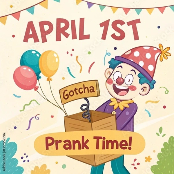Fototapeta April's Fool's Day Celebration, Tricks, the 1st of the April, Prank