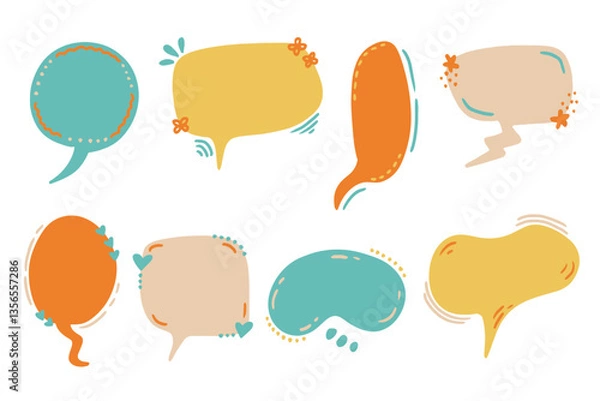 Obraz Cute Colorful Bubble Chat Illustration