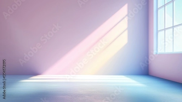 Obraz Rainbow Beam Glow Atmosphere Rainbow beam shining through a window, creating a colorful and uplifting atmosphere in a room