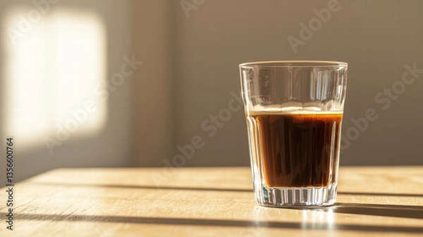 Fototapeta perfect beverage for summer themes, this coffee refreshment is ideal for advertising concepts. Summer Drink Concept