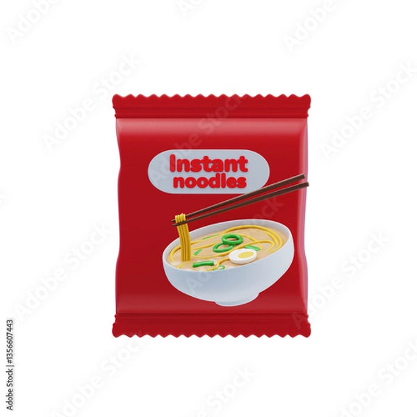 Obraz Instant Noodles 3D Icon