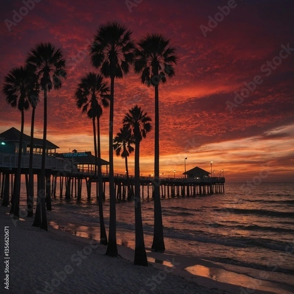 Obraz sunset on the beach