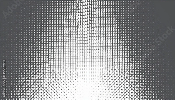 Fototapeta Triangular halftone background. Geometric technology abstract background. Halftone triangles pattern. Minimal dynamic tech geometric pattern, illustration.