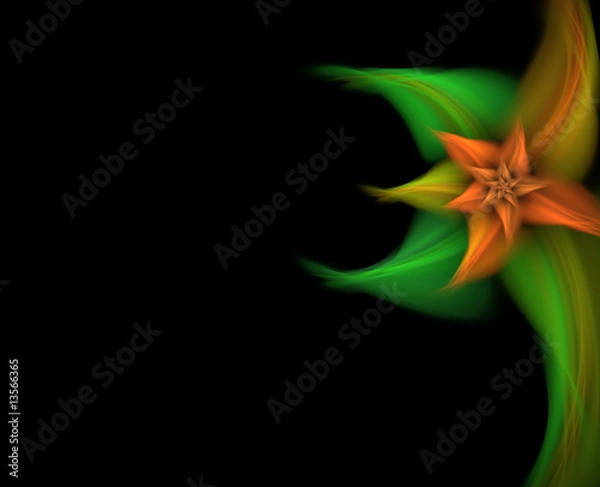 Obraz Fractal flower background