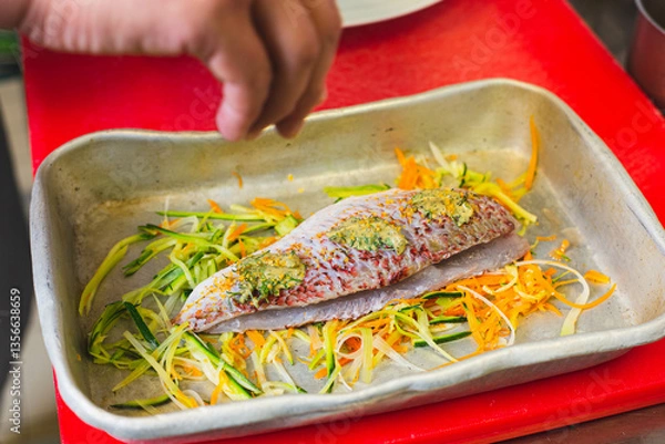 Obraz Poisson au four