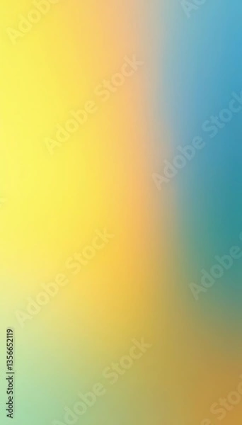 Fototapeta Abstract gradient background with warm and cool tones seamlessly blending yellow, orange, blue, light green hues for tranquil visuals,  visual,  light green hues