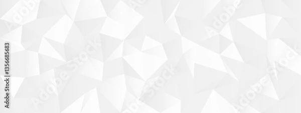 Fototapeta Abstract geometric background with low poly design and white triangular pattern for modern graphic projects.