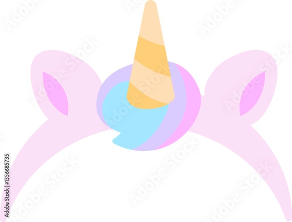 Obraz ユニコーンカチューシャのシンプルなイラスト