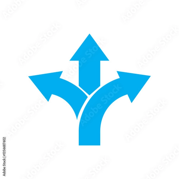 Fototapeta road direction arrow sign