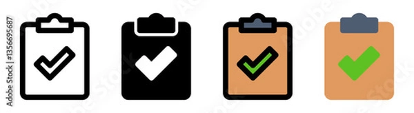 Fototapeta Modern clipboard icon with simple and elegant design. Ideal for web, graphic and design applications that require a symbol to copy, paste or manage data.