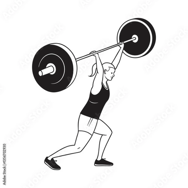 Obraz Lift And Power Simple Fitness Illustration