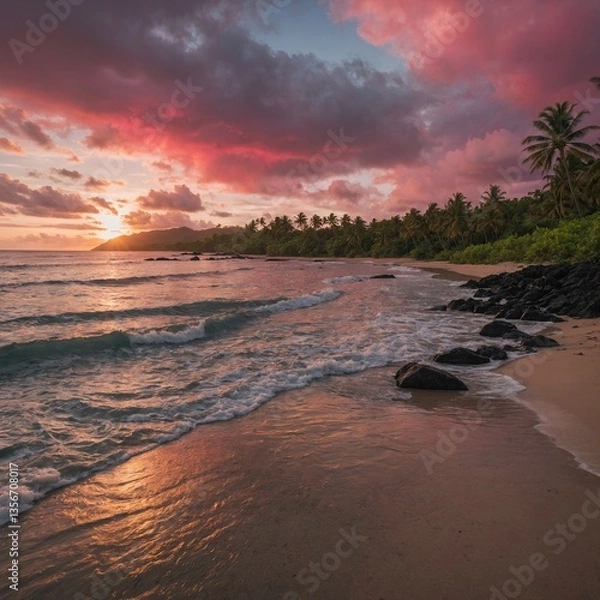 Obraz sunset on the beach