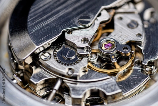 Fototapeta 精密機械　腕時計の内部構造