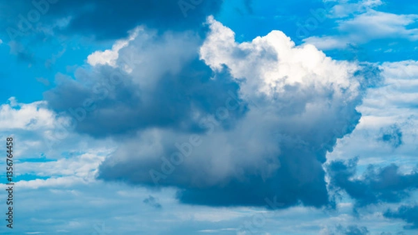Fototapeta Sky. Cumulus clouds background. Sky background.