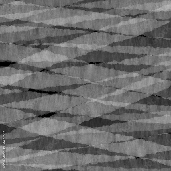 Obraz Illustration, background in the form of white horizontal and diagonal translucent stripes acrylic on paper on a black background