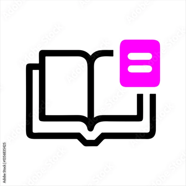 Obraz book icon with book image