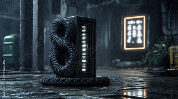 Obraz Cyberpunk Rain: Enigma of the Eight