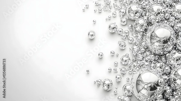 Obraz A stunning collection of sparkling diamonds displaying their brilliant clarity and radiance in a beautiful arrangement