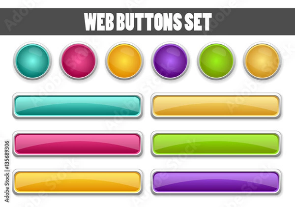 Obraz Web buttons set for your design