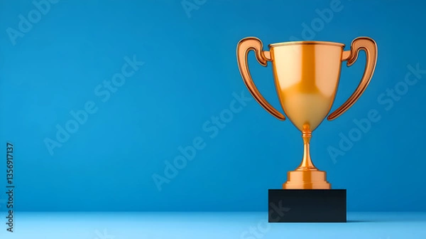 Obraz winner trophy on sky background
