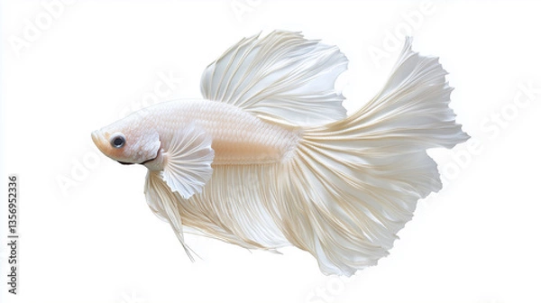 Fototapeta Betta beauty with shiny fins, Betta fish fins shine, Betta fish with shiny fins, Betta fish with flapping fins, Betta king with shiny fins, Betta fish with shiny fins