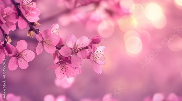 Obraz pink cherry blossom