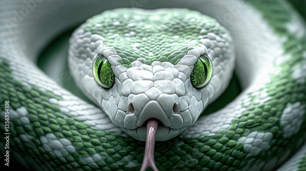 Obraz Cool green snake